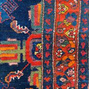 Tapis ancien persan Malayer couloir 109x525 cm