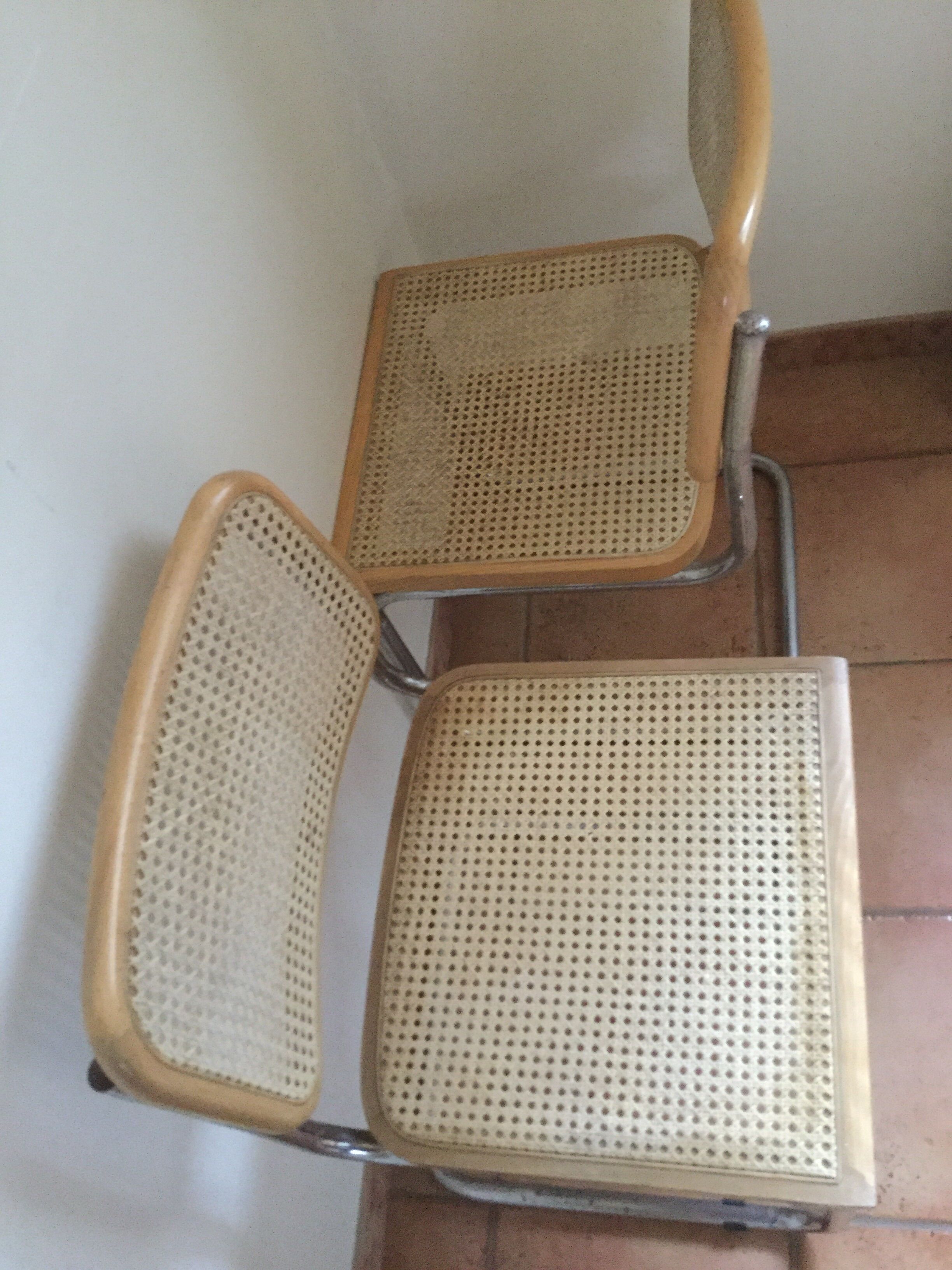 Set of four B32 chairs by Marcel Breuer