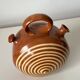 Botijo espagnol vintage – grès vernissé décor spirale – design populaire