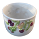 Cache pot glazed ceramic slip vintage fruits
