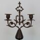 Old chandelier in bronze and marble, early 20th century