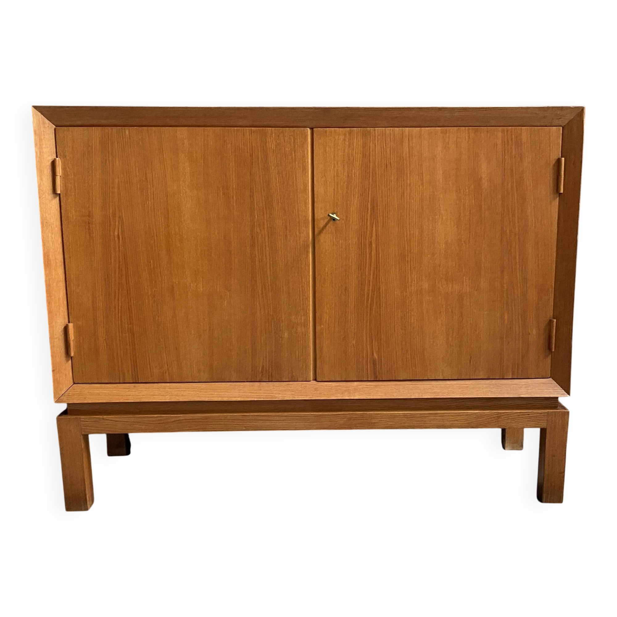 wood sideboard 2doors and drawers inside 1970s