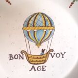 Plate decoration with balloon earthenware Hadancourt