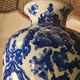 Large blue porcelain lamp 66x41 lampshade asia, japan, china elec new