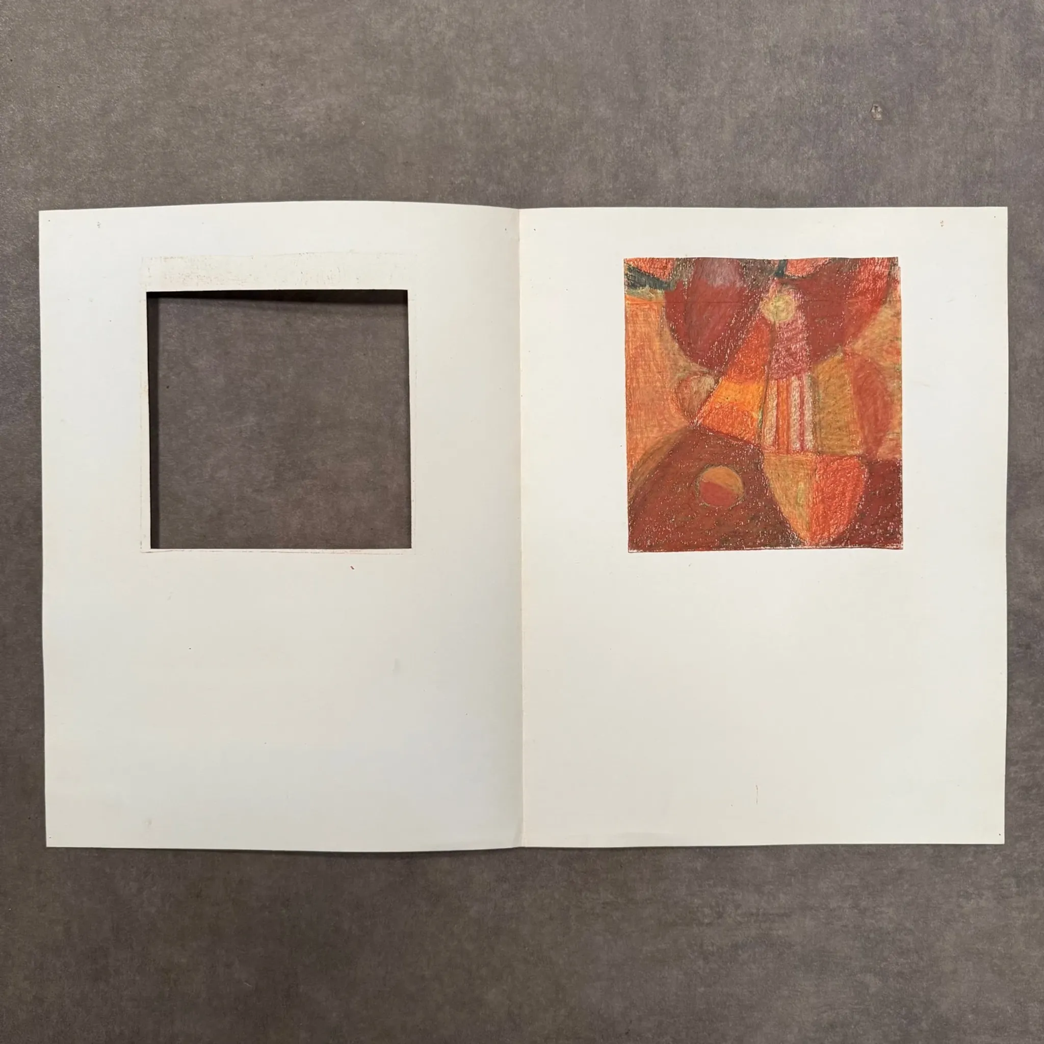 Dessin composition moderne 1970 par François de Chabot