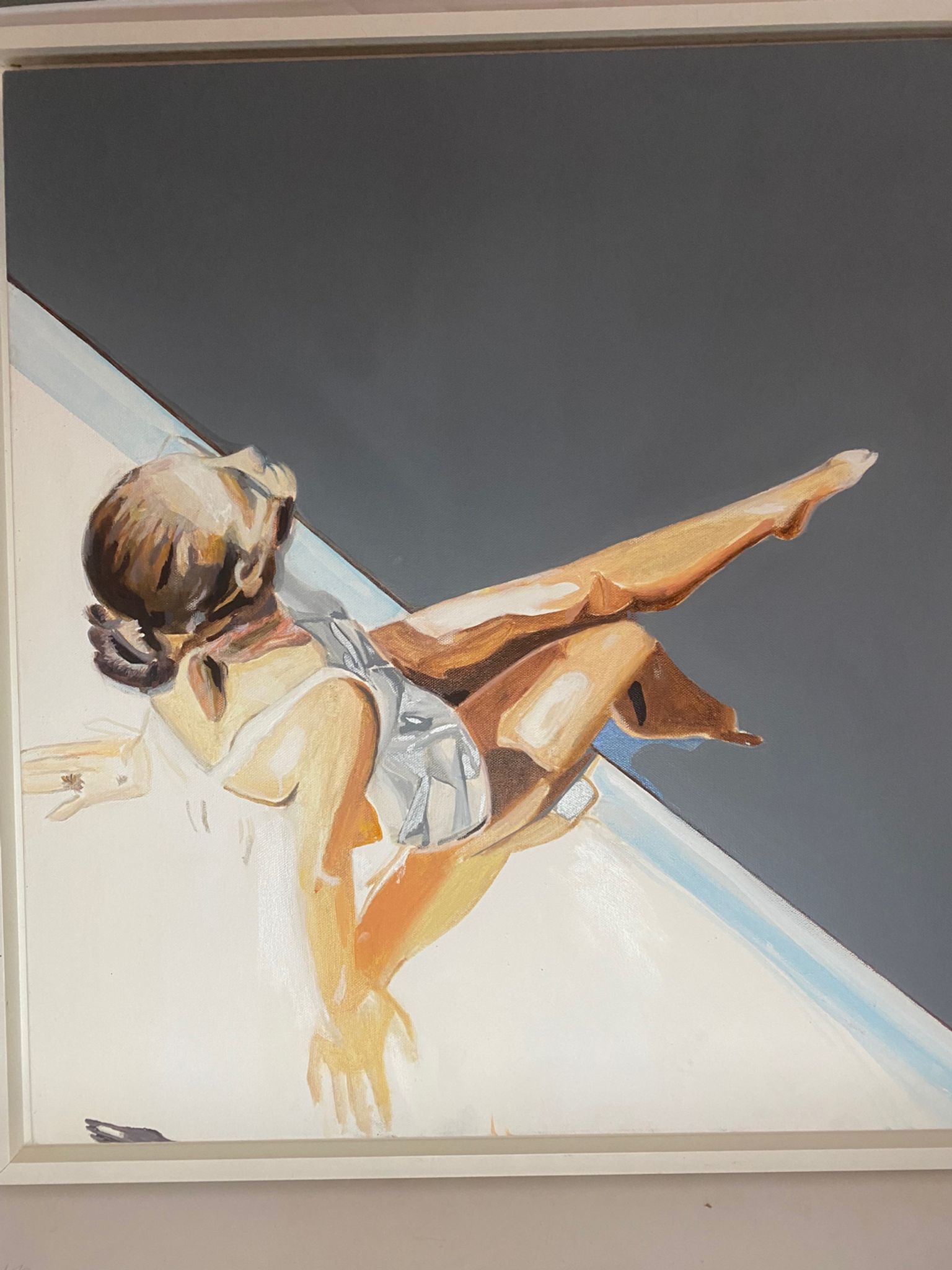 Peinture femme assise