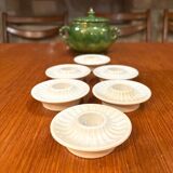 Set of 6 Danish porcelain candle holders
