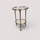 Art Deco tripod gueridon in chrome metal with double mirror top, 1930-19.