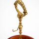Beautiful 1960s nut bowl by Aldo Tura made of red goatskin and brass
