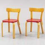 Chairs 69 by Alvar Aalto, set of 4