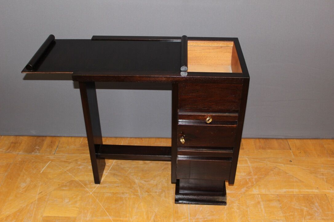 Mahogany art deco desk or console