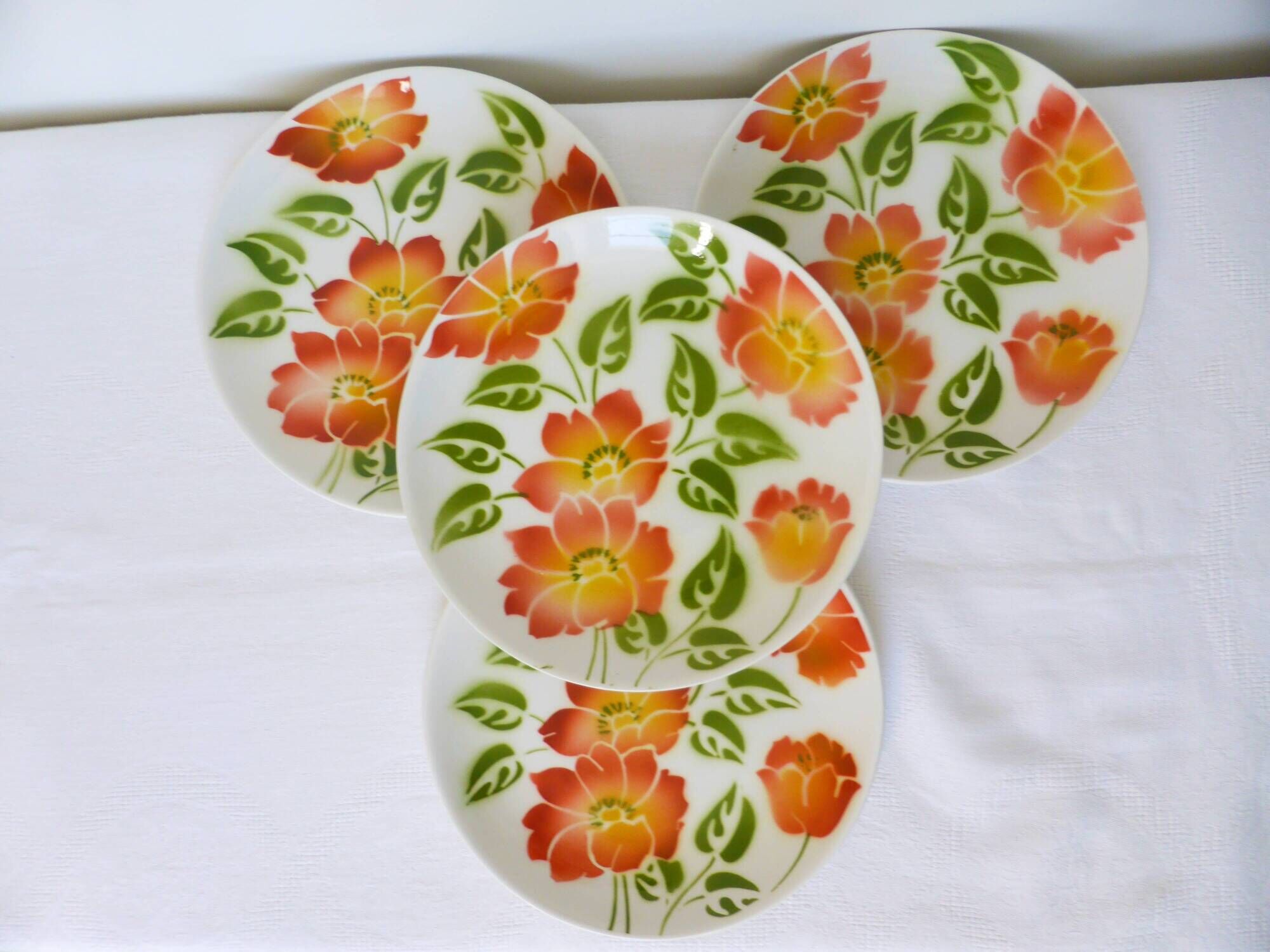 4 dessert plates Moulin des Loups Orchies model Ontario 210679