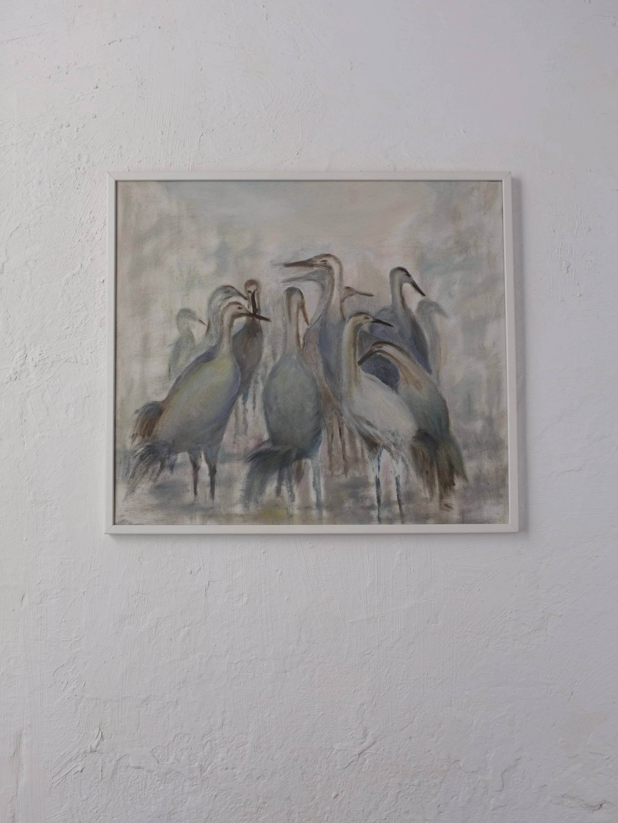 Vintage oil painting "Birds" | Sweden