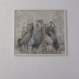 Vintage oil painting "Birds" | Sweden
