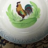 Plat art nouveau 1908-1932 décor coq