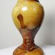 Small vintage hand-turned olive wood vase
