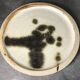 Small vintage plate from the La Colombe pottery, Vallauris artistic effect stoneware