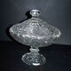 Baccarat oval crystal compote dish with diamonds and pearls, 1850