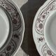 Set of 6 vintage dessert plates made in Poland with a plant motif.