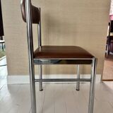 Chrome and leather chair