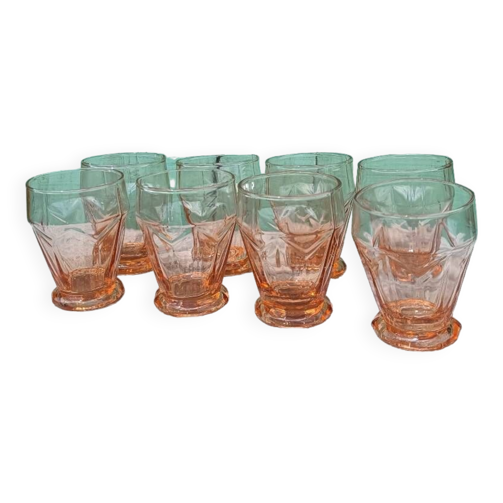 Pink art deco glasses