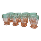 Pink art deco glasses