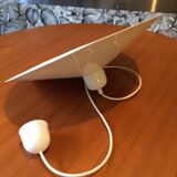 White vintage metal saucer hanging