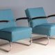 Ensemble de fauteuils, milieu du siècle, modèle S 411, années 1950.