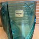 Vintage LUMINARC Green Moulded Glass Vase Made in France #E361