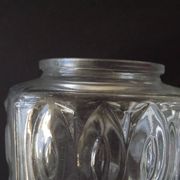 Paire d'abat-jours en verre taillé vintage rétro pour lustres/appliques murales.