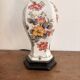 Old Porcelain Lamp Rodez Floral Decor Vintage Table Base Vintage