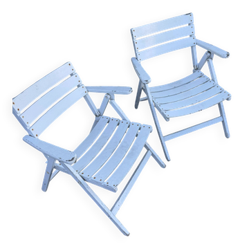 Lot 2 Fauteuils  jardin Gleize 1960