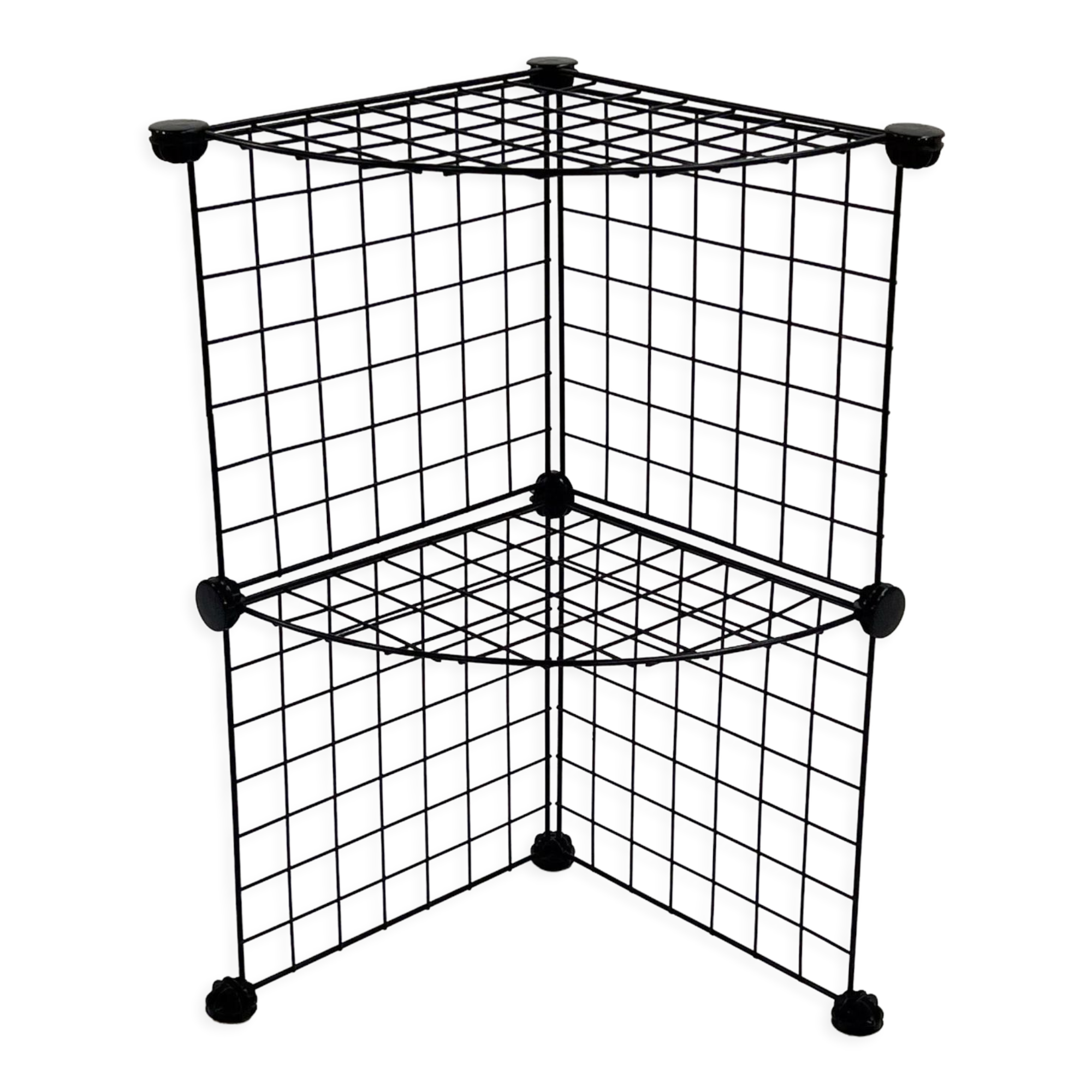 Modular metal corner shelf, 1980