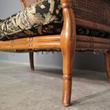 Sofa set and 2 armchairs in bamboo and wicker 80s Attive