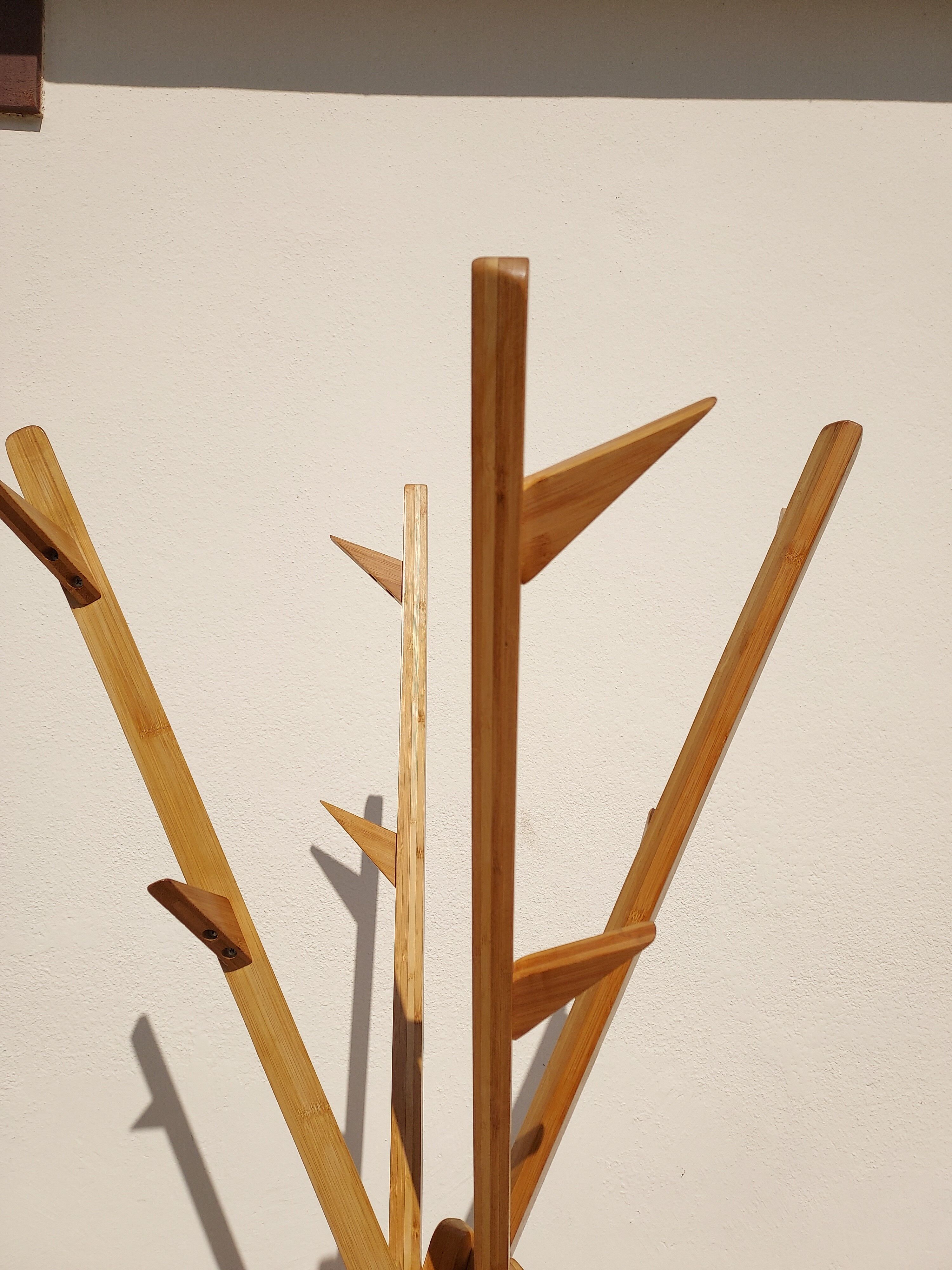 Bamboo folding coat holder