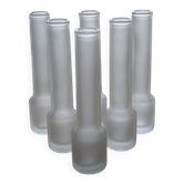 Set of 6 Italian satin glass digestif glasses – Vodka, Manzanilla