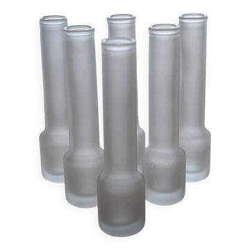 Set of 6 Italian satin glass digestif glasses – Vodka, Manzanilla