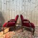 Pair of armchairs from the Louis XV period – Carved wood, burgundy velvet