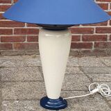 Set 2 lampes de table vintage Français Chatain 68 cm bleu
