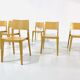 Danish beech dining chairs, 1980s, set of 6