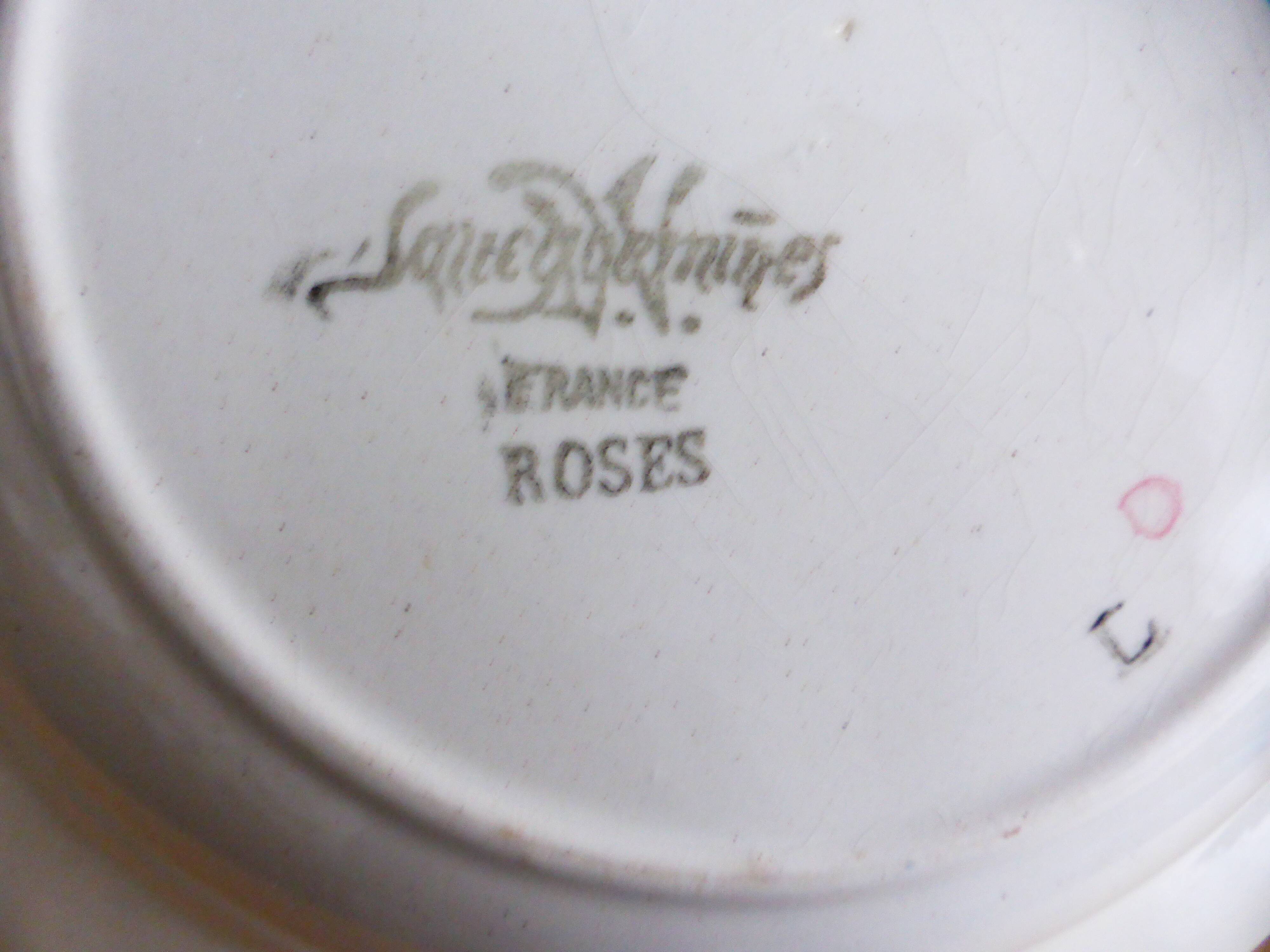 Hollow plate Sarreguemines model Rose