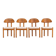 Ensemble de 4 chaises en pin par Vamdrup Stolefabrik