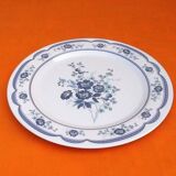 6 Assiettes plates / 1 Plat de service Décor floral