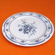 6 Assiettes plates / 1 Plat de service Décor floral