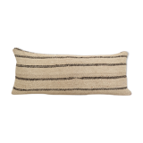 10" x 26" vintage extra long turkish hemp kilim pillow cover, bench anatolian cushion cover