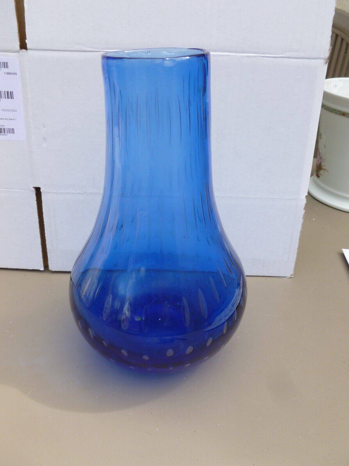Blue bubble vase.