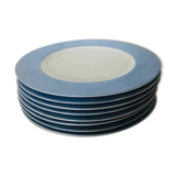Set of 8 plates of porcelain presentation Médard de Noblat