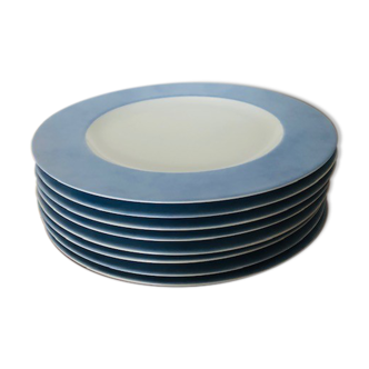 Lot de 8 assiettes de présentation porcelaine Médard de Noblat