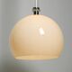 Large Czech Mid Century glass ceiling lamp with glass shade and glass rod