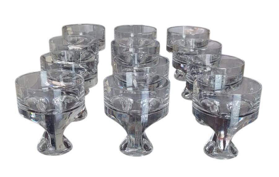 Set of 12 Kristall Krisla Whiskey Glasses Design Taddei Sistini '60